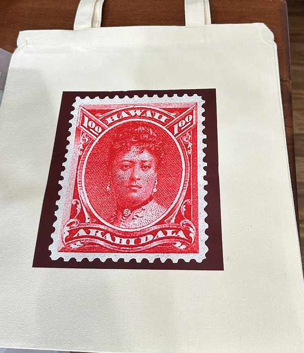 Queen Emma Stamp Canvas Tote Bag